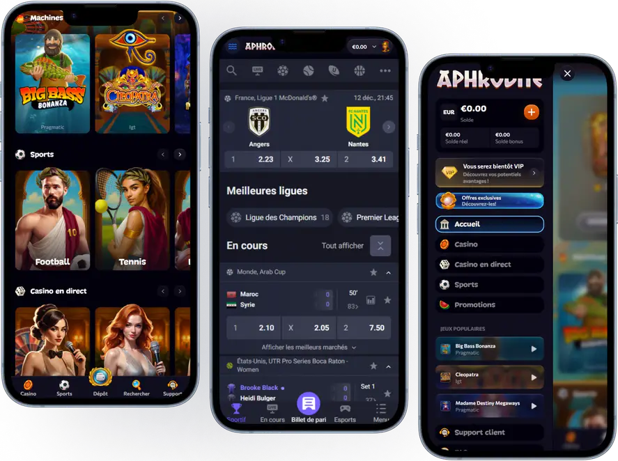 Jouer sur mobile avec Aphrodite Casino